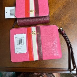 Set of coach wallet and wristlet